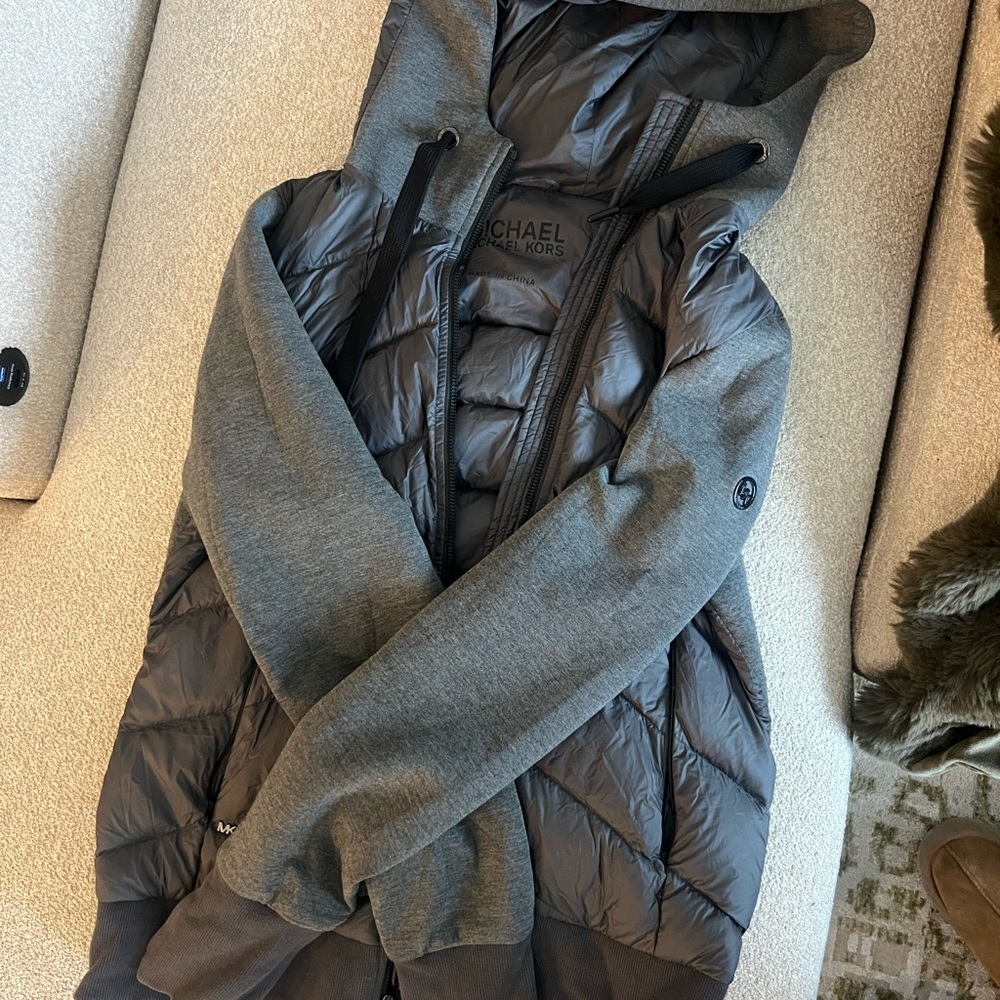 Michael Kors Charcoal Puffer Jacket